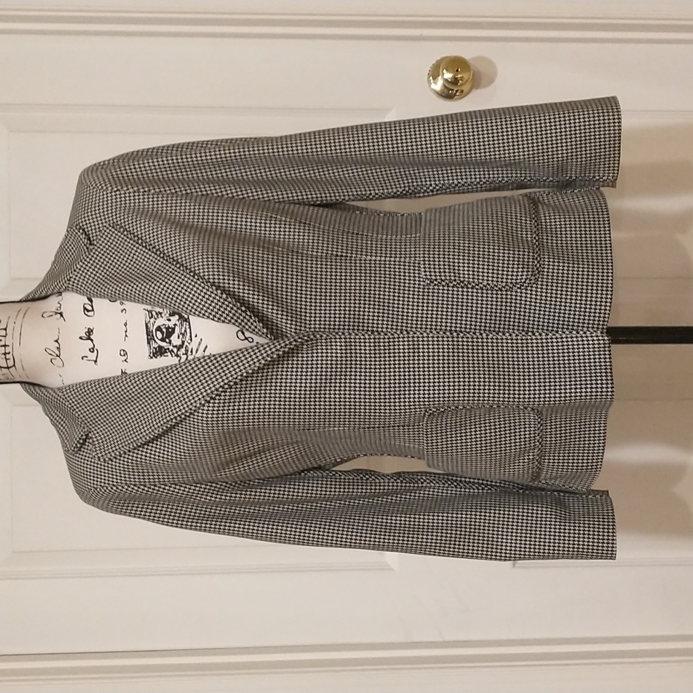 Liz Claiborne Black and White Houndstooth Pantsuit